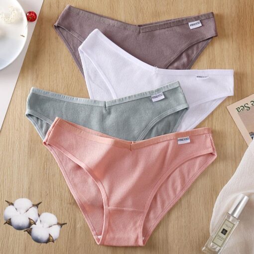 Women's Breathable Cotton Panties 4 Pcs Set