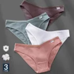 Women's Breathable Cotton Panties 4 Pcs Set