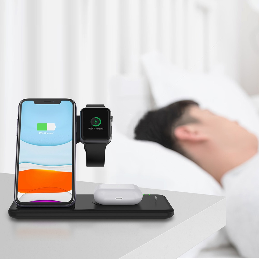 Foldable Fast Wireless Charger Stand For Phone and Watch