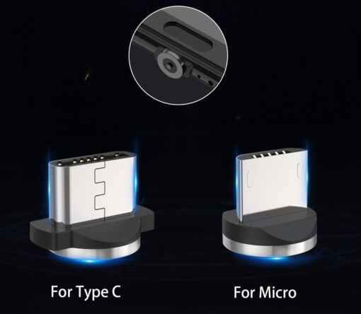 Magnetic USB Fast Charging Micro / Type C Cable