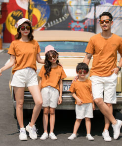 Parent-child Clothing Family Clothing Cotton Short-sleeved T-shirt Couple Suit