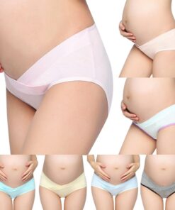 Weiche Baumwolle Bauch Unterstützung Höschen für Schwangere Frauen Mutterschaft Unterwäsche Atmungsaktive V-Geformten Niedrigen Taille Panty