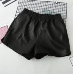 Women's High Waist Plus Size Leather Shorts