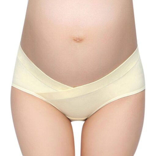 Weiche Baumwolle Bauch Unterstützung Höschen für Schwangere Frauen Mutterschaft Unterwäsche Atmungsaktive V-Geformten Niedrigen Taille Panty