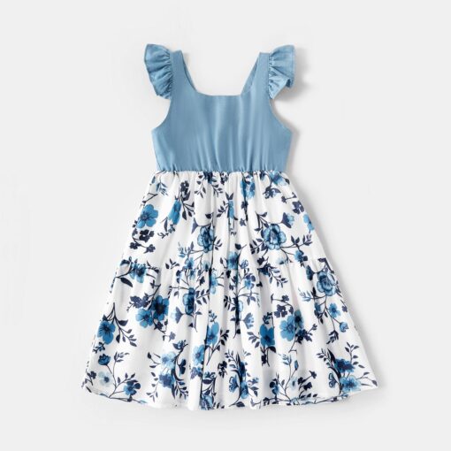 Blue Floral Matching Family Set