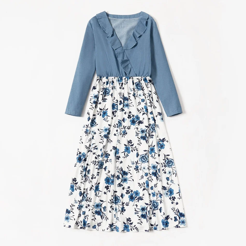 Blue Floral Matching Family Set