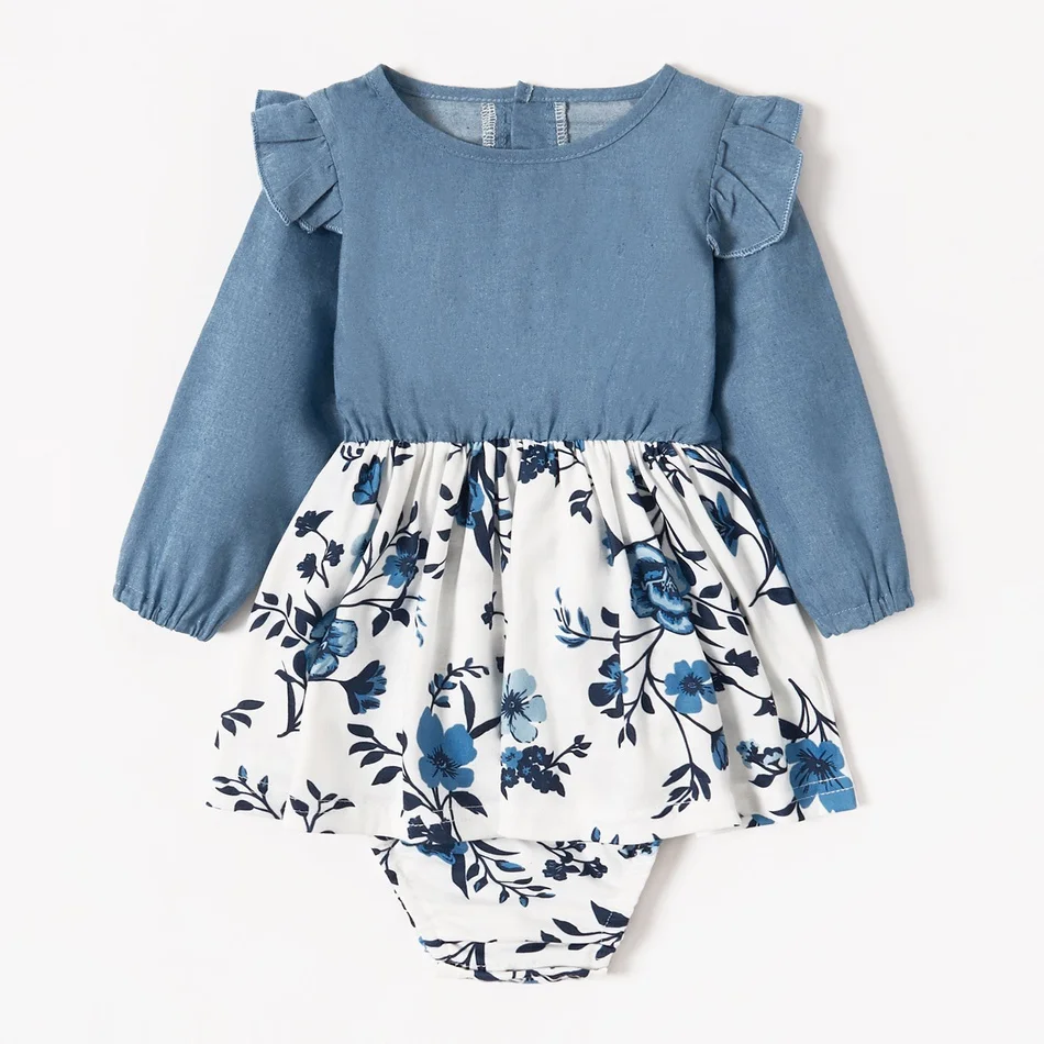 Blue Floral Matching Family Set