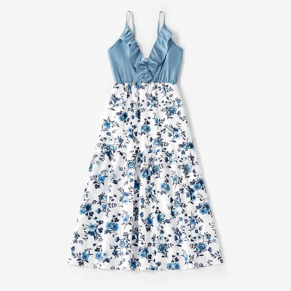 Blue Floral Matching Family Set