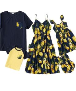 Lemon Print Family Matching Set