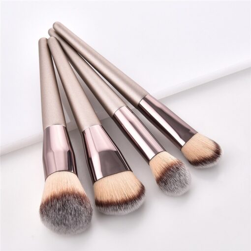 Champagne Color Makeup Brushes Set