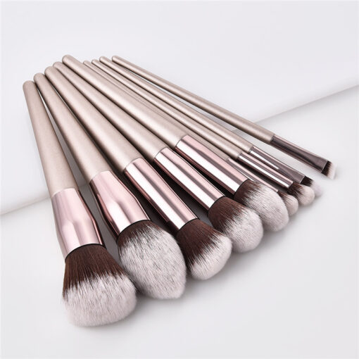 Champagne Color Makeup Brushes Set