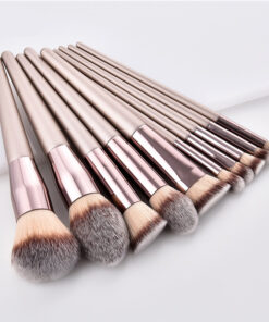 Champagne Color Makeup Brushes Set