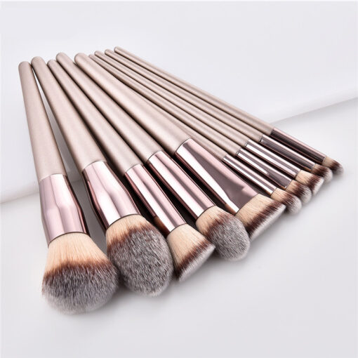 Champagne Color Makeup Brushes Set