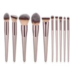 Champagne Color Makeup Brushes Set