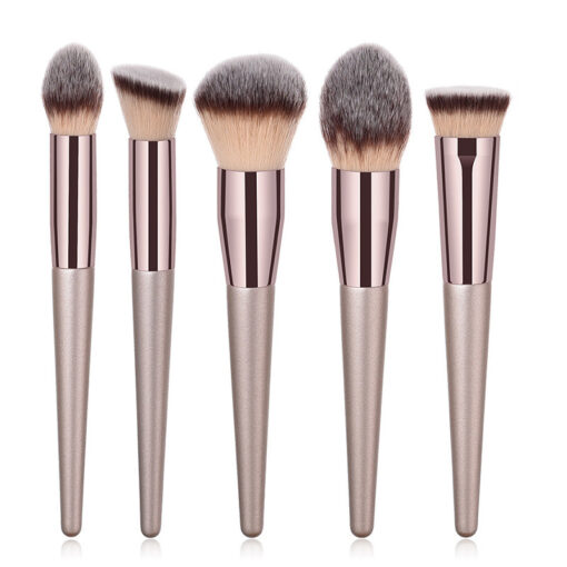 Champagne Color Makeup Brushes Set