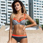 Women's Sexy Style Multiprint Push Up Bikini Set