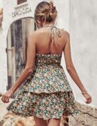 Sommer bedrucktes Halfter Kleid Mode Boho